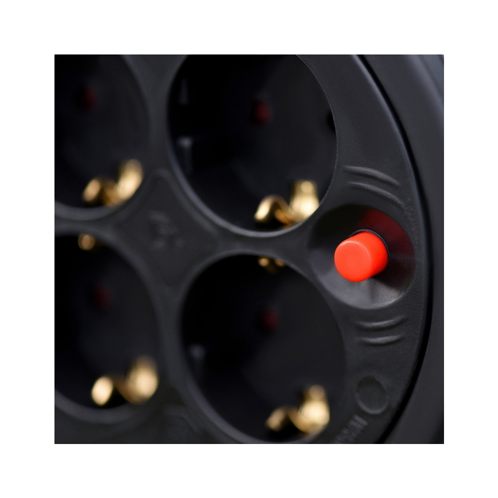 Сетевой удлинитель 2E катушка 4 роз., 3G, 20 м (2E-U04RE20M) - 4