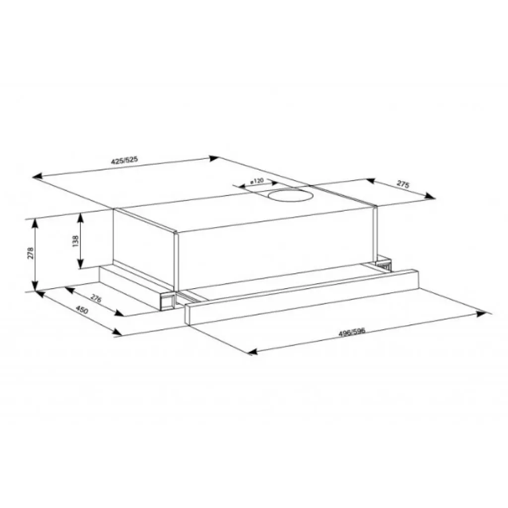 Вытяжка кухонная Eleyus Cyclon 470 50 IS+WH (Cyclon47050IS+WH) - 9
