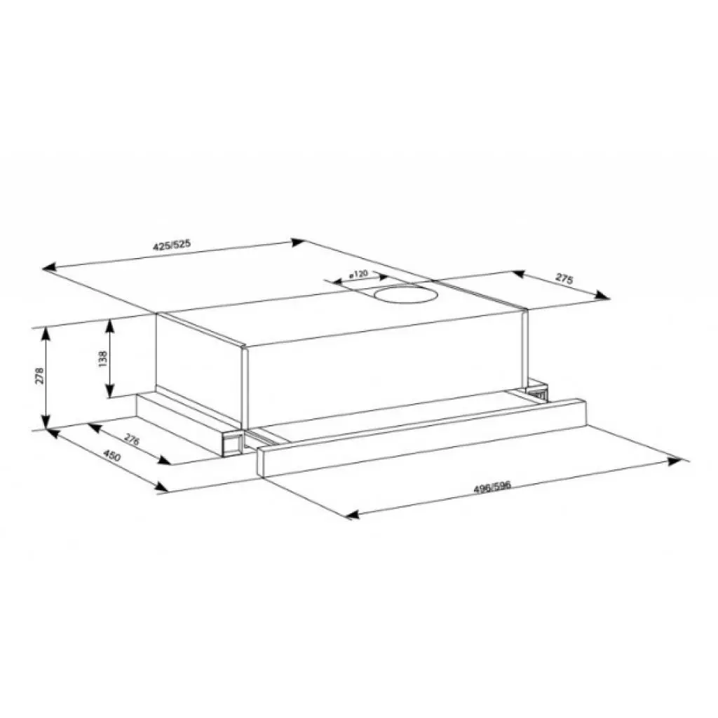 Вытяжка кухонная Eleyus Cyclon 470 60 IS+WH (Cyclon47060IS+WH) - 9
