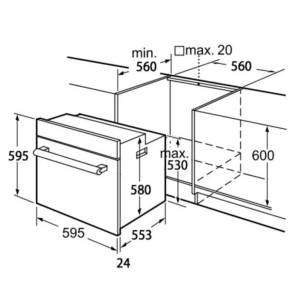 Духовой шкаф Minola OE 6615 BL/I (OE6615BL/I) - 3