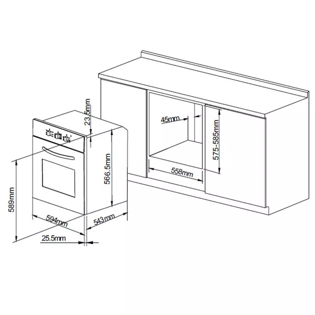 Духовой шкаф Pyramida F 40 MP GBL (F40MPGBL) - 3 Духовой шкаф Pyramida F 40 MP GBL (F40MPGBL) - 3
