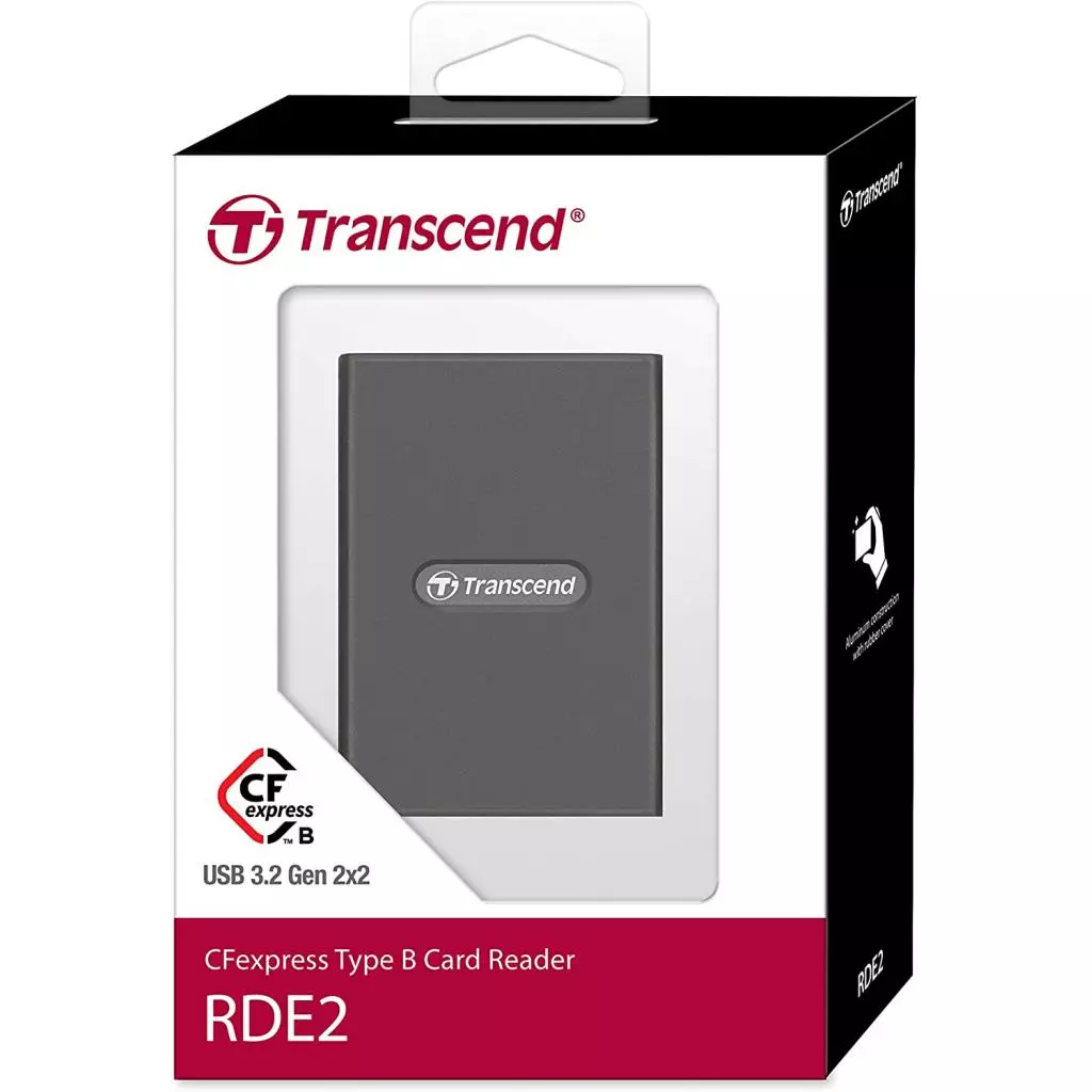 Считыватель флеш-карт Transcend USB 3.2 Gen 2x2 Type-C CFexpress (TS-RDE2) - 1 Считыватель флеш-карт Transcend USB 3.2 Gen 2x2 Type-C CFexpress (TS-RDE2) - 1