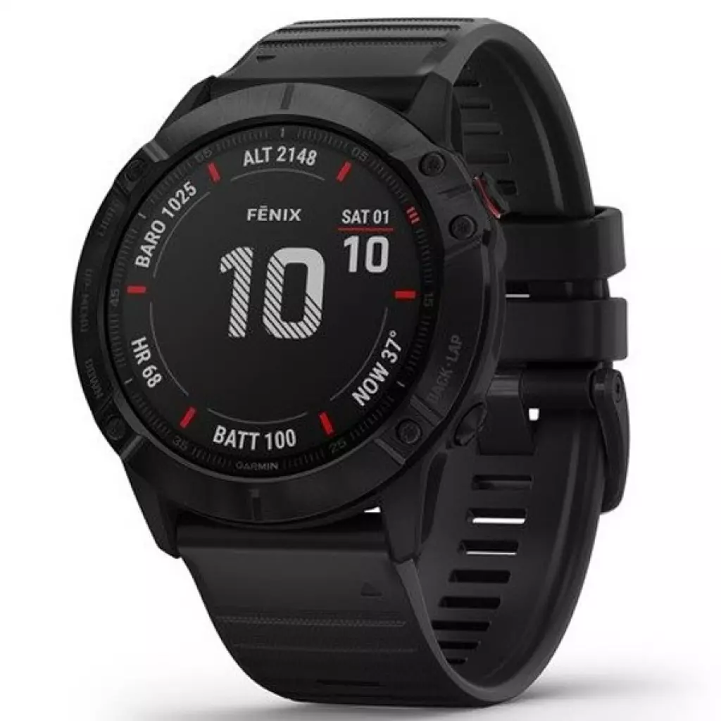 Смарт-часы Garmin fenix 6X, Pro and Sapphire editions, Black with black band (010-02157-01)