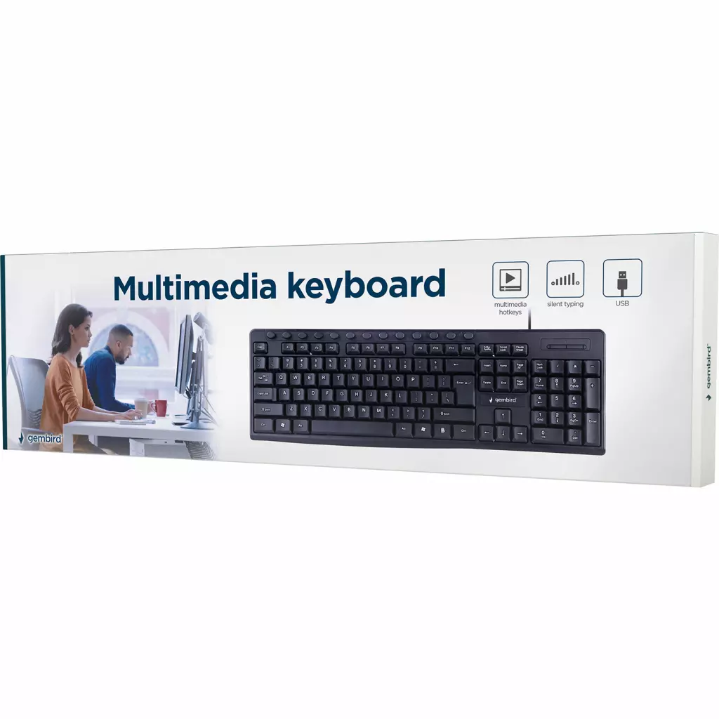 Клавиатура Gembird KB-UM-107-UA USB Black (KB-UM-107-UA) - 3 Клавиатура Gembird KB-UM-107-UA USB Black (KB-UM-107-UA) - 3