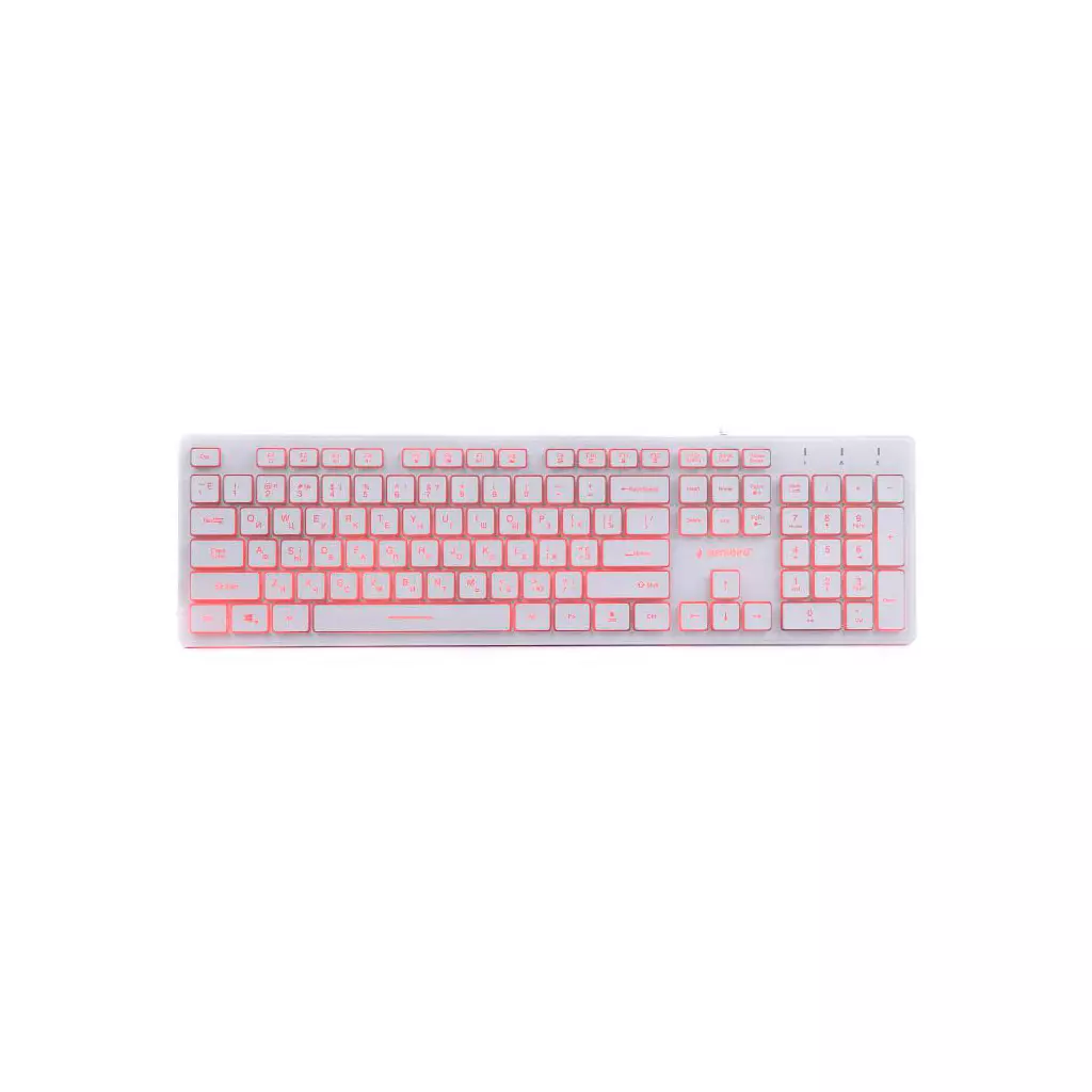 Клавиатура Gembird KB-UML3-01-W-UA USB White (KB-UML3-01-W-UA) - 1 Клавиатура Gembird KB-UML3-01-W-UA USB White (KB-UML3-01-W-UA) - 1