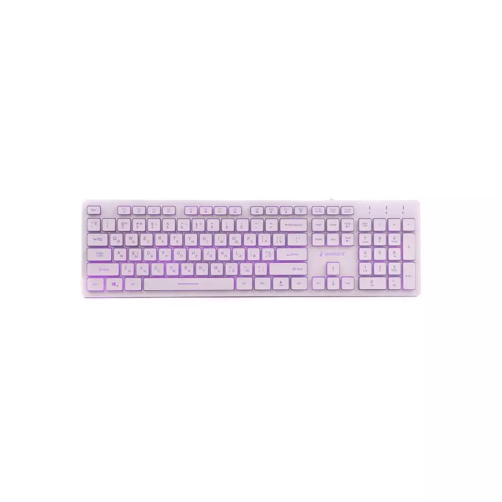 Клавиатура Gembird KB-UML3-01-W-UA USB White (KB-UML3-01-W-UA) - 2 Клавиатура Gembird KB-UML3-01-W-UA USB White (KB-UML3-01-W-UA) - 2