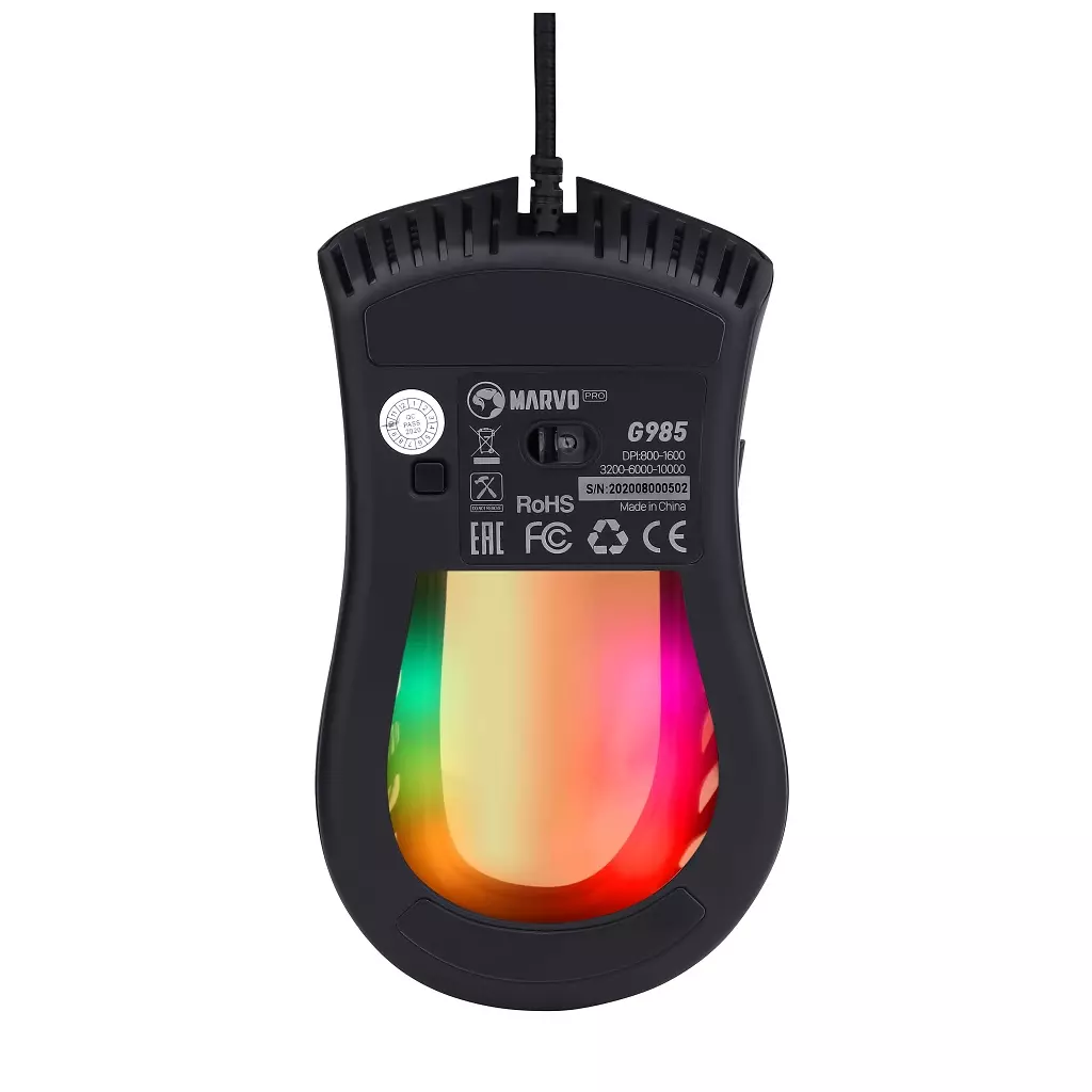 Мышка Marvo G985 RGB-LED USB Black (G985) - 4