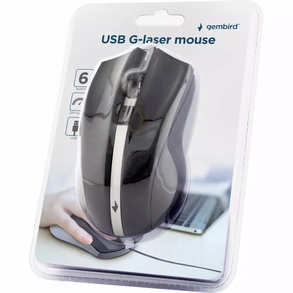 Мышка Gembird MUS-GU-02 USB Black (MUS-GU-02) - 4