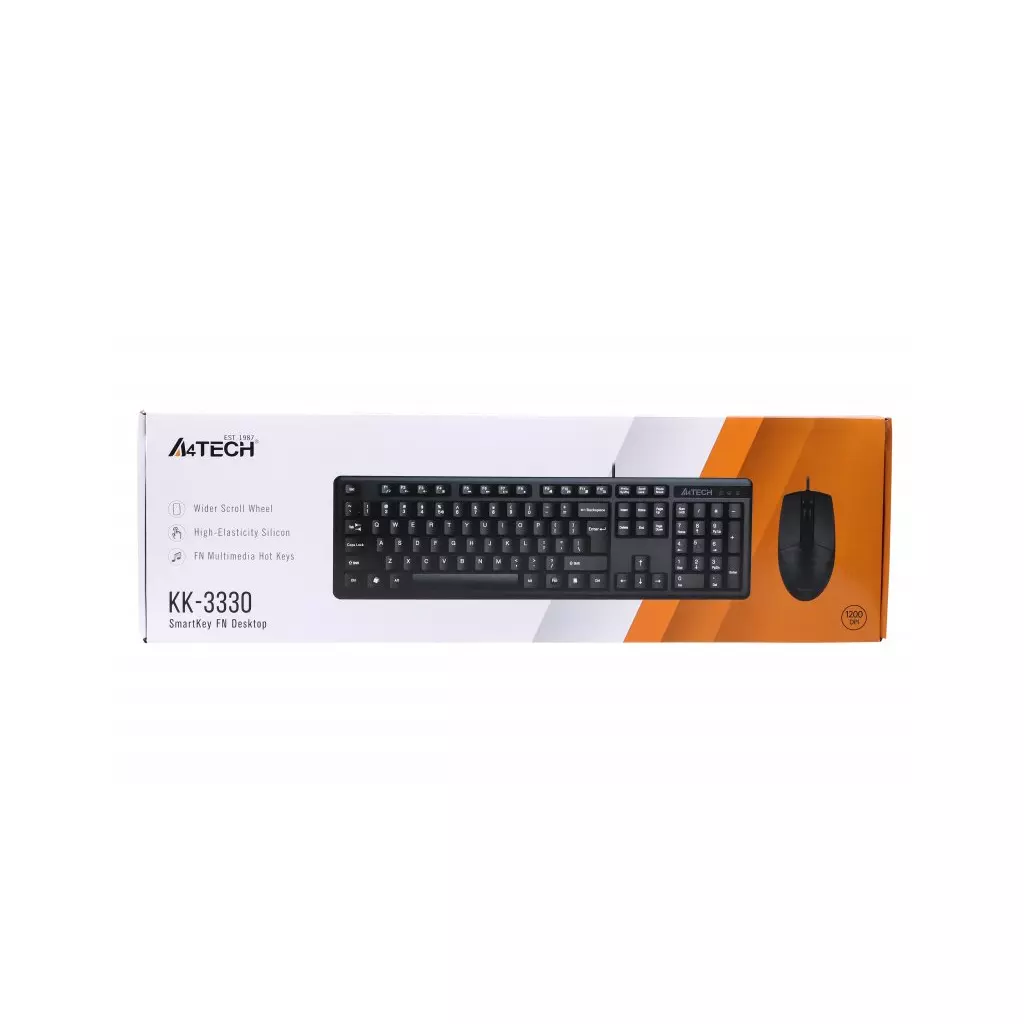 Комплект A4Tech KK-3330 USB Black (KK-3330 Black) - 3 Комплект A4Tech KK-3330 USB Black (KK-3330 Black) - 3