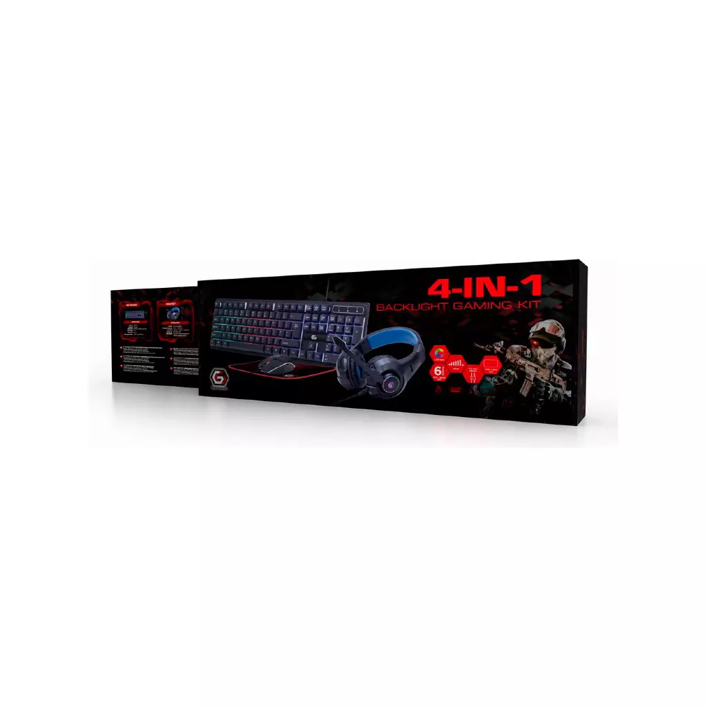 Комплект Gembird GGS-UMGL4-02-UA 4-в-1 RGB Black (GGS-UMGL4-02-UA) - 5