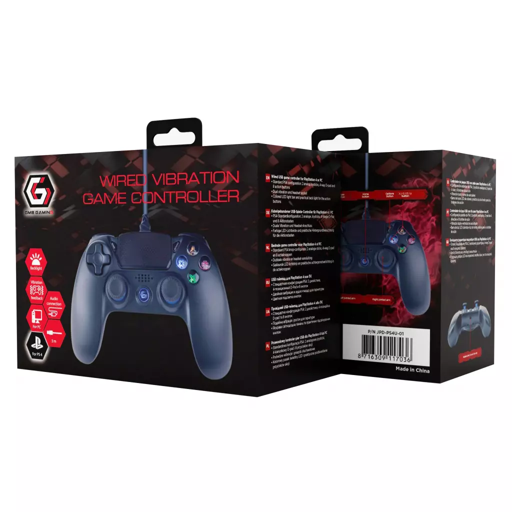 Геймпад Gembird PS4/PC Black (JPD-PS4U-01) - 2