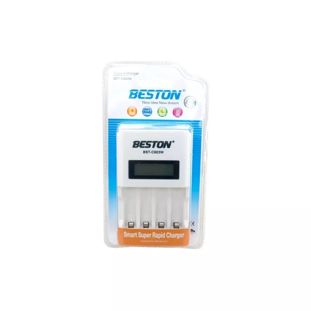 Зарядное устройство для аккумуляторов Beston BST-C903W 4slots for AA/AAA, Ni-MH/Ni-CD (AAB1850) - 7 Зарядное устройство для аккумуляторов Beston BST-C903W 4slots for AA/AAA, Ni-MH/Ni-CD (AAB1850) - 7