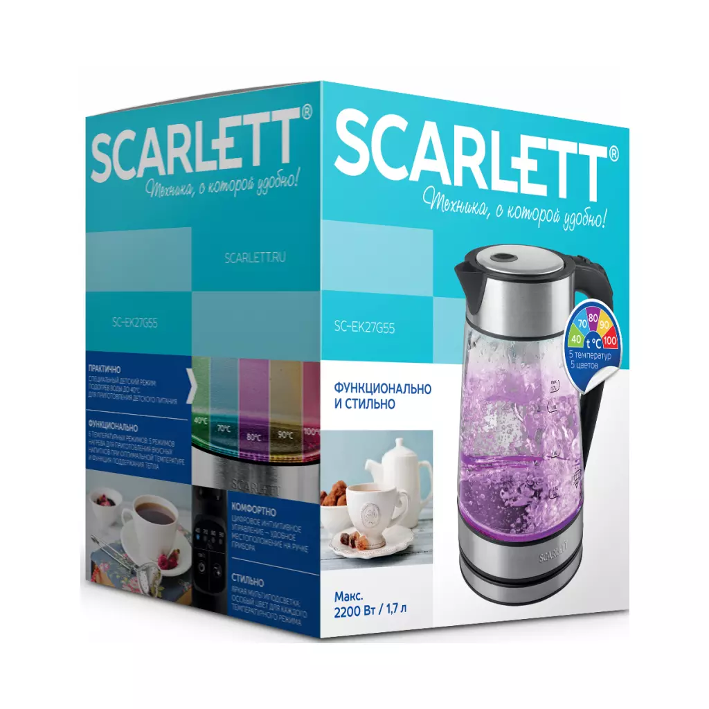 Электрочайник Scarlett SC-EK27G55 - 11 Электрочайник Scarlett SC-EK27G55 - 11