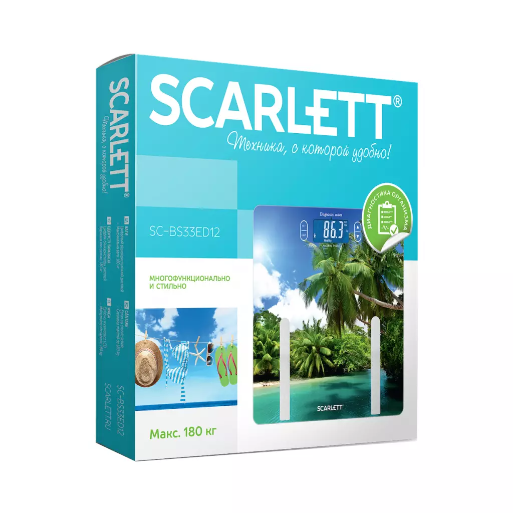Весы напольные Scarlett SC-BS33ED12 - 1 Весы напольные Scarlett SC-BS33ED12 - 1