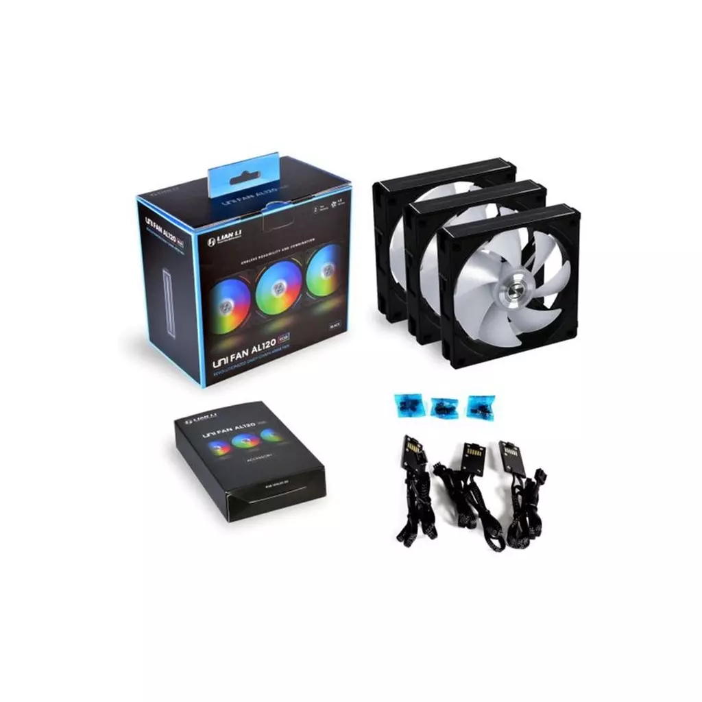 Кулер для корпуса Lian Li UNI Fan AL 120 Triple Black (G99.12AL3B.00) - 5 Кулер для корпуса Lian Li UNI Fan AL 120 Triple Black (G99.12AL3B.00) - 5