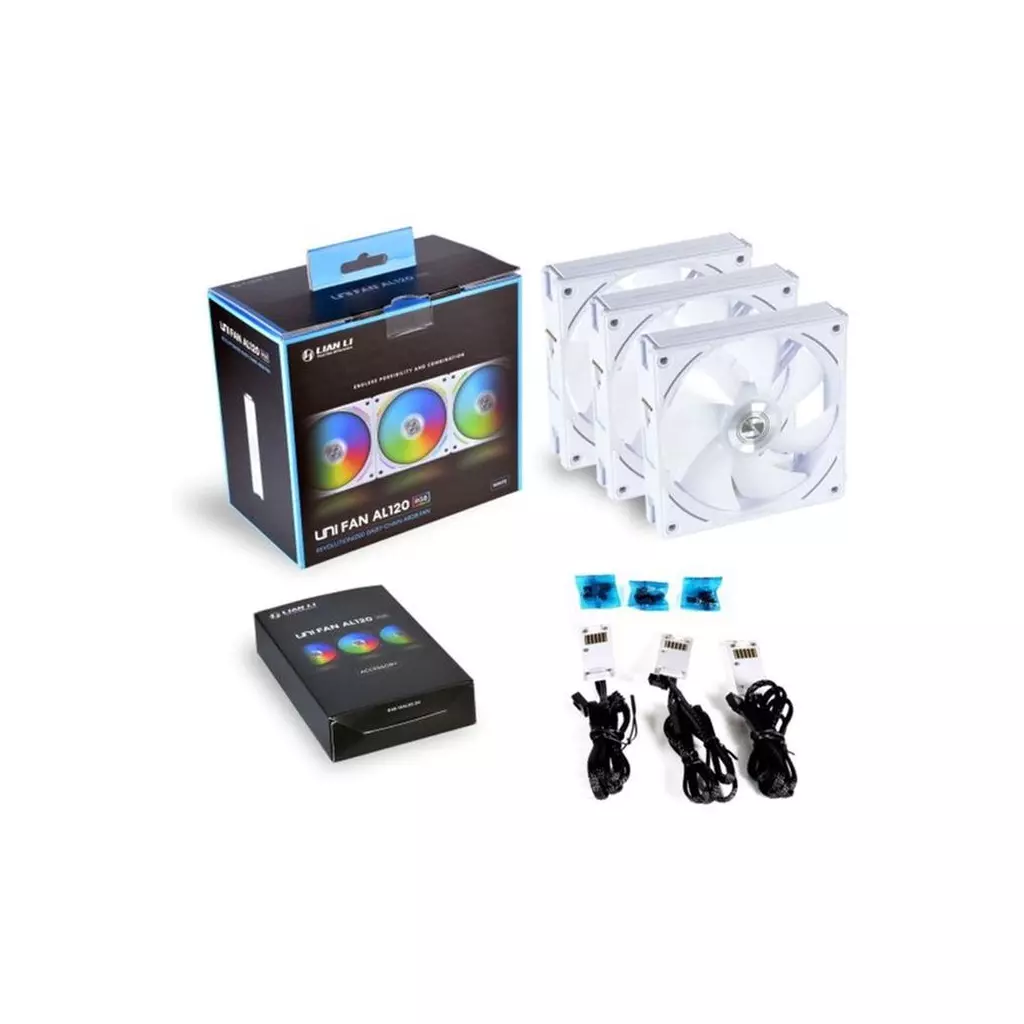 Кулер для корпуса Lian Li UNI Fan AL 120 Triple White (G99.12AL3W.00) - 4