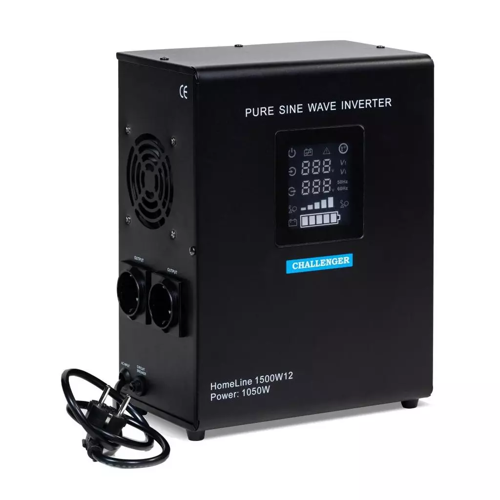 Источник бесперебойного питания Challenger HomeLine 1500W12 (1500W12) - 1 Источник бесперебойного питания Challenger HomeLine 1500W12 (1500W12) - 1