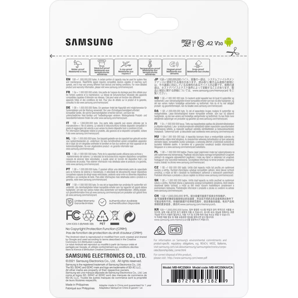 Карта памяти Samsung 256GB microSDXC class 10 EVO PLUS UHS-I (MB-MC256KA/RU) - 8