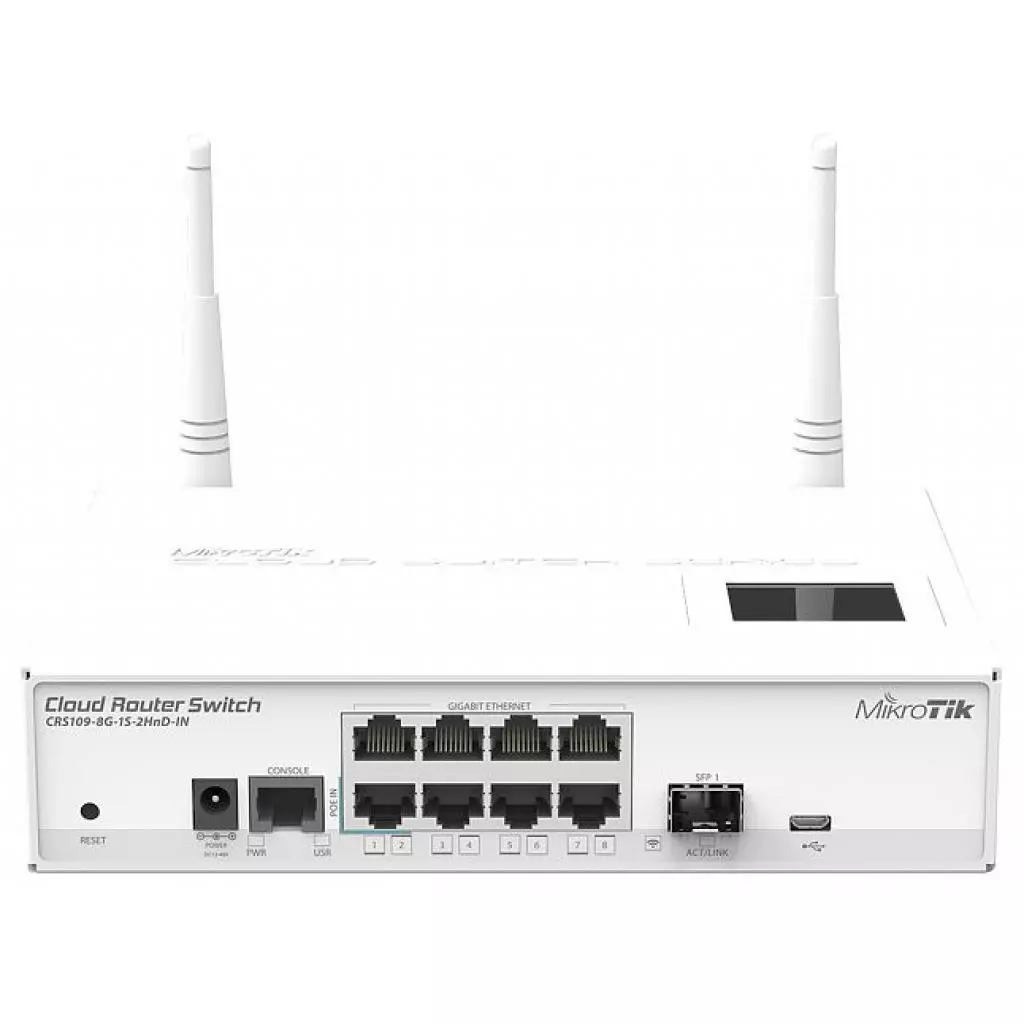 Маршрутизатор Mikrotik CRS109-8G-1S-2HND-IN Маршрутизатор Mikrotik CRS109-8G-1S-2HND-IN