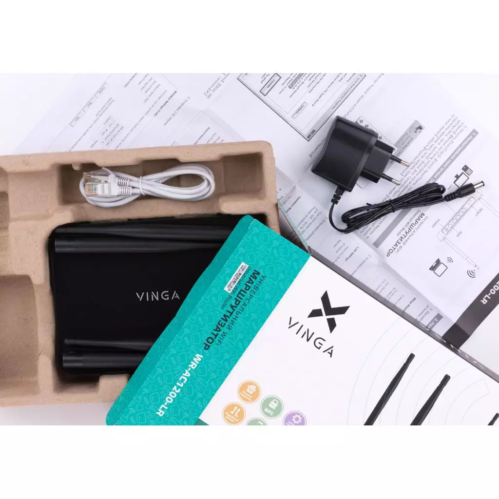 Маршрутизатор Vinga WR-AC1200 Long Range (WR-AC1200-LR) - 2