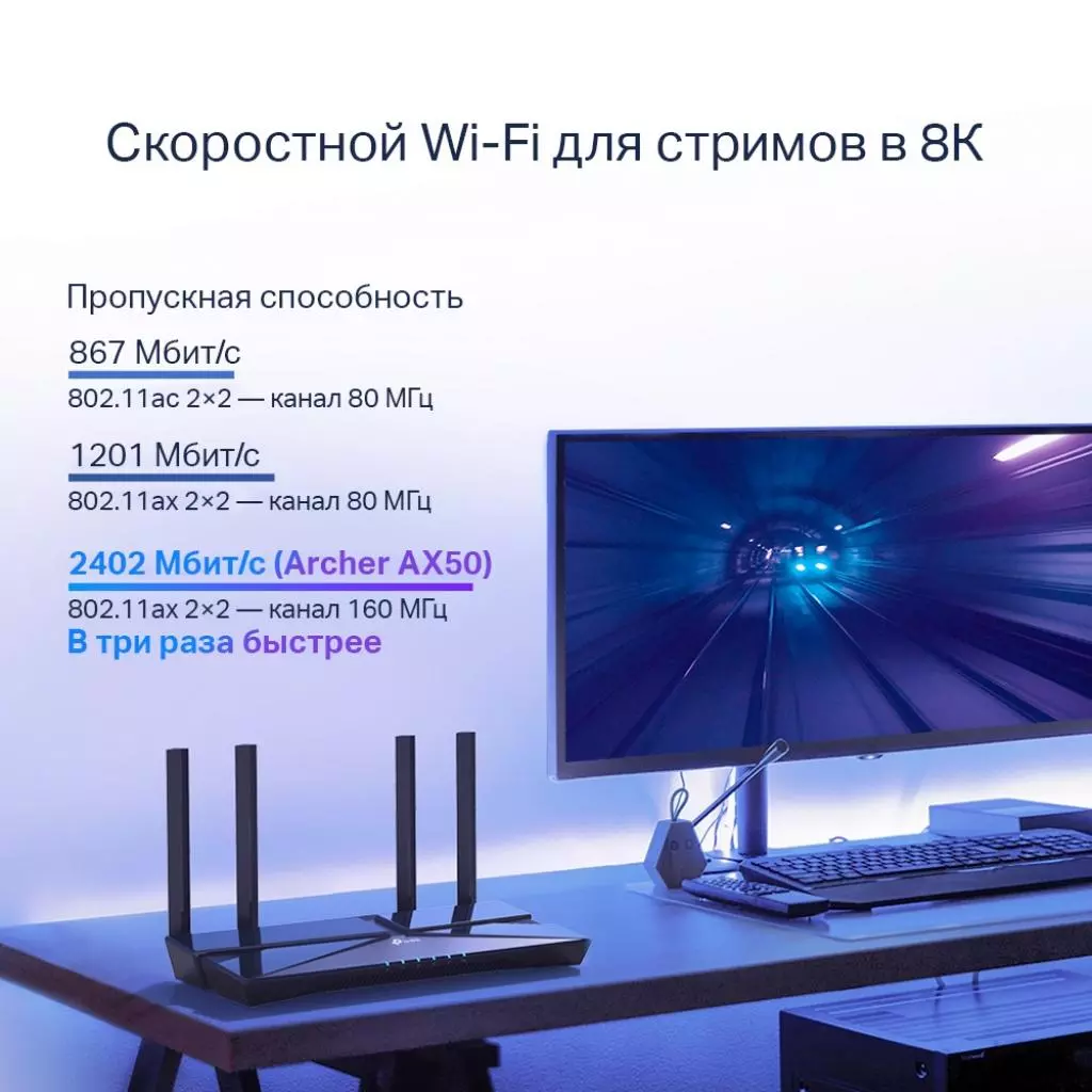 Маршрутизатор TP-Link ARCHER AX50 AX3000 4xGE LAN 1xGE WAN USB 3.0 MU-MIMO OFDMA (ARCHER-AX50) - 4 Маршрутизатор TP-Link ARCHER AX50 AX3000 4xGE LAN 1xGE WAN USB 3.0 MU-MIMO OFDMA (ARCHER-AX50) - 4