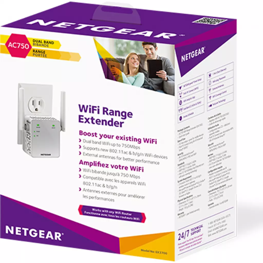 Ретранслятор Netgear EX3700 (EX3700-100PES) - 4 Ретранслятор Netgear EX3700 (EX3700-100PES) - 4