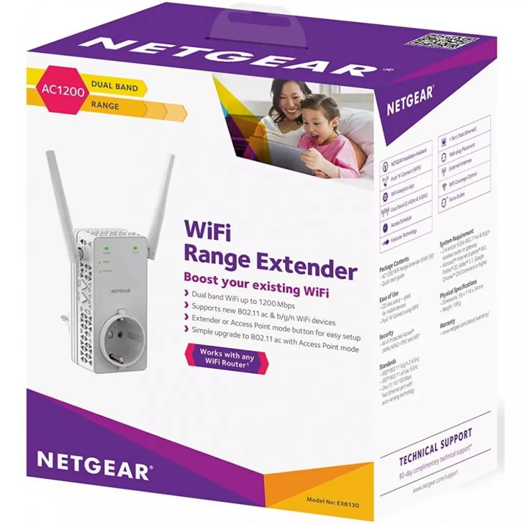 Ретранслятор Netgear EX6130 (EX6130-100PES) - 4 Ретранслятор Netgear EX6130 (EX6130-100PES) - 4