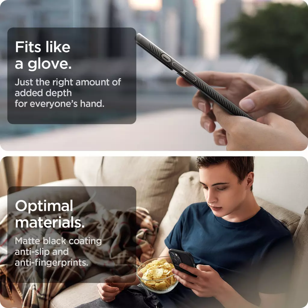 Чехол для моб. телефона Spigen Spigen Apple iPhone 13 Pro Max Liquid Air, Matte Black (ACS03201) - 3