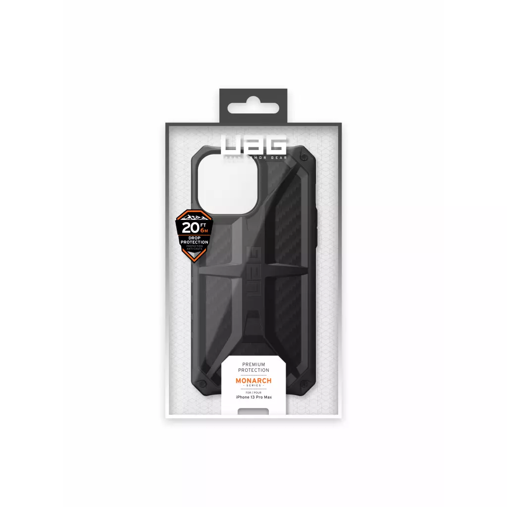 Чехол для моб. телефона Uag Apple Iphone 13 Pro Max Monarch, Carbon Fiber (113161114242) - 1 Чехол для моб. телефона Uag Apple Iphone 13 Pro Max Monarch, Carbon Fiber (113161114242) - 1