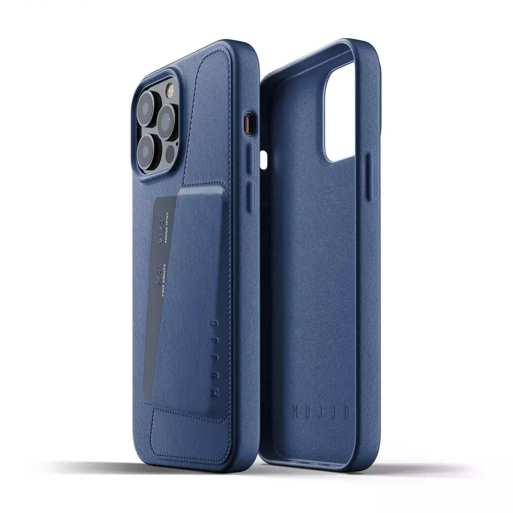Чехол для моб. телефона Mujjo Apple iPhone 13 Pro Max Wallet Full Leather, Monaco Blue (MUJJO-CL-018-BL)