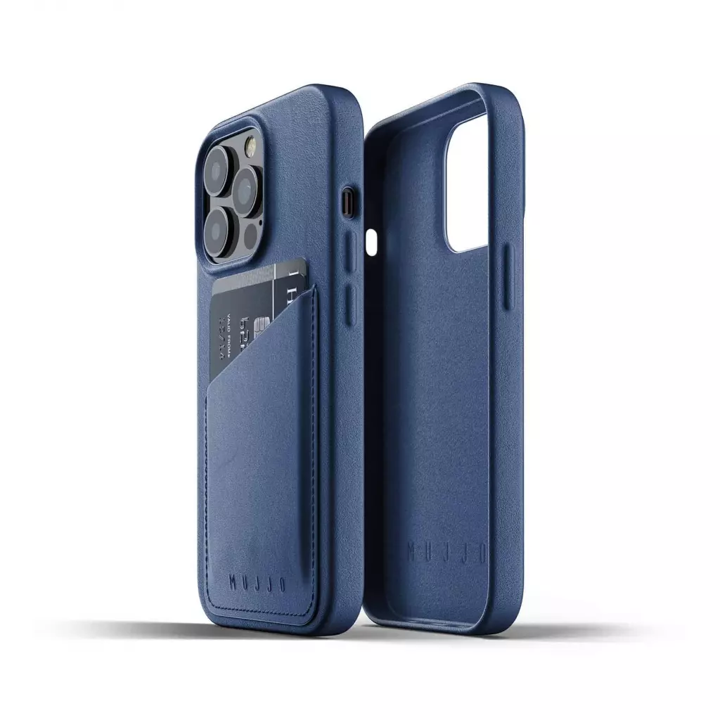 Чехол для моб. телефона Mujjo Apple iPhone 13 Pro Wallet Full Leather, Monaco Blue (MUJJO-CL-016-BL)