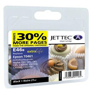 Картридж Jet Tec Epson Stylus C63/C65/C83 Black (110E004601/101E004601)