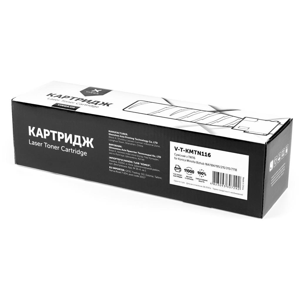 Тонер-картридж Vinga KONICA MINOLTA TN116/bizhub 164 (V-T-KMTN116) - 3 Тонер-картридж Vinga KONICA MINOLTA TN116/bizhub 164 (V-T-KMTN116) - 3