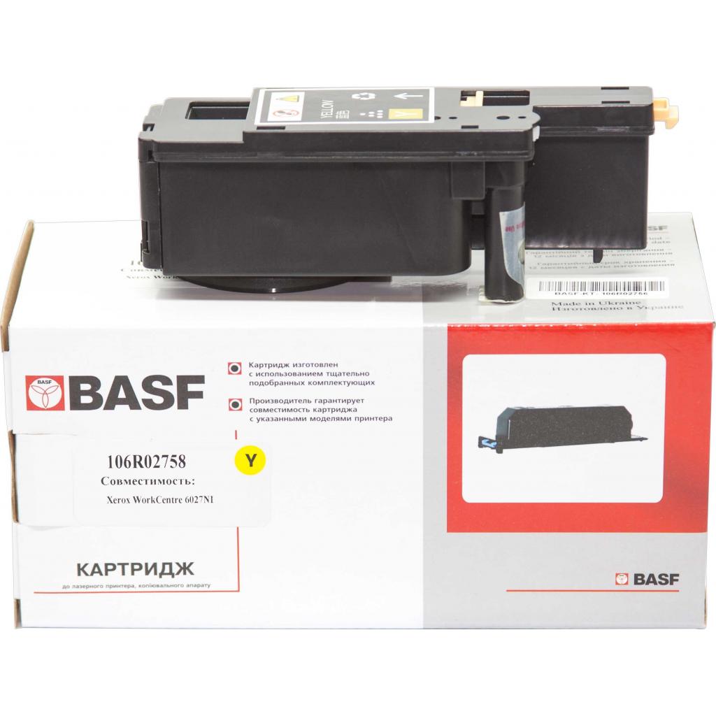 Тонер-картридж BASF Xerox Ph 6020/6022/WC6025/6027 Yellow 106R02758 (KT-106R02758)