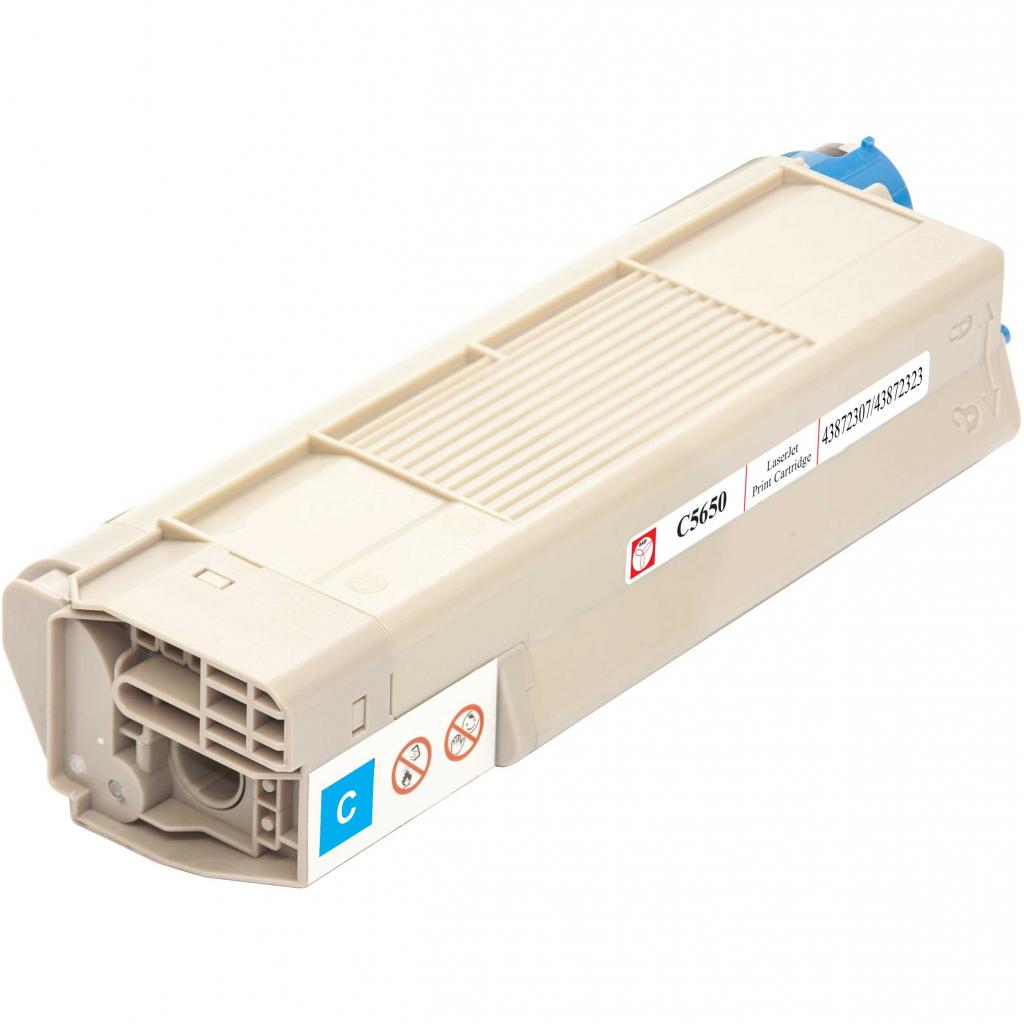 Тонер-картридж BASF OKI C5650/5750 Cyan 43872307/43872323 (KT-C5650C) - 2