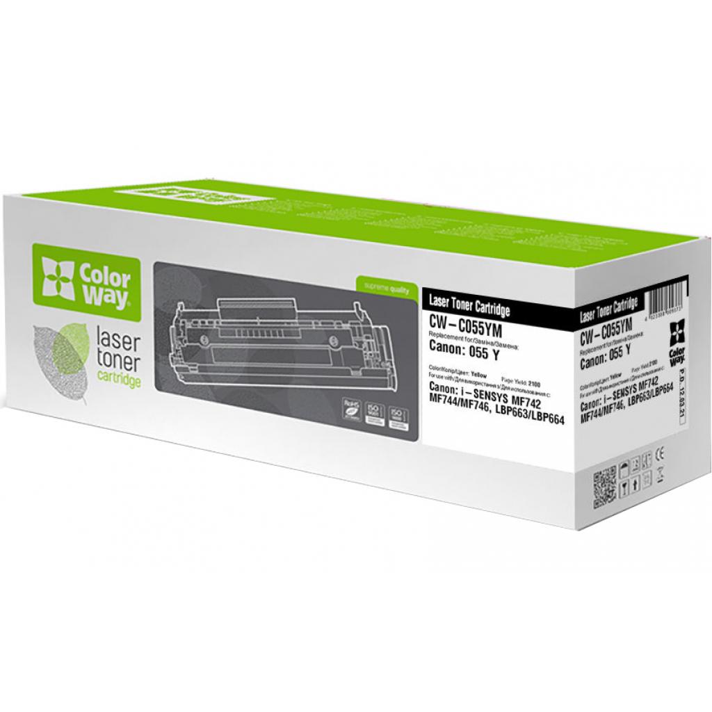 Картридж ColorWay для CANON 055Y, LBP-663/664/MF-744/746 Yellow (CW-C055YM) Картридж ColorWay для CANON 055Y, LBP-663/664/MF-744/746 Yellow (CW-C055YM)