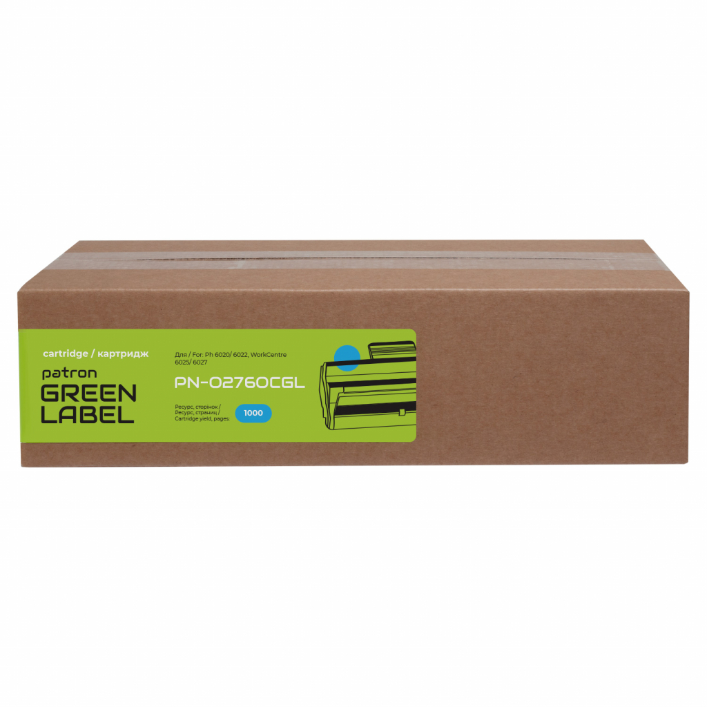 Тонер-картридж Patron Xerox 106R02760 Green Label, Cyan (PN-02760CGL) - 1