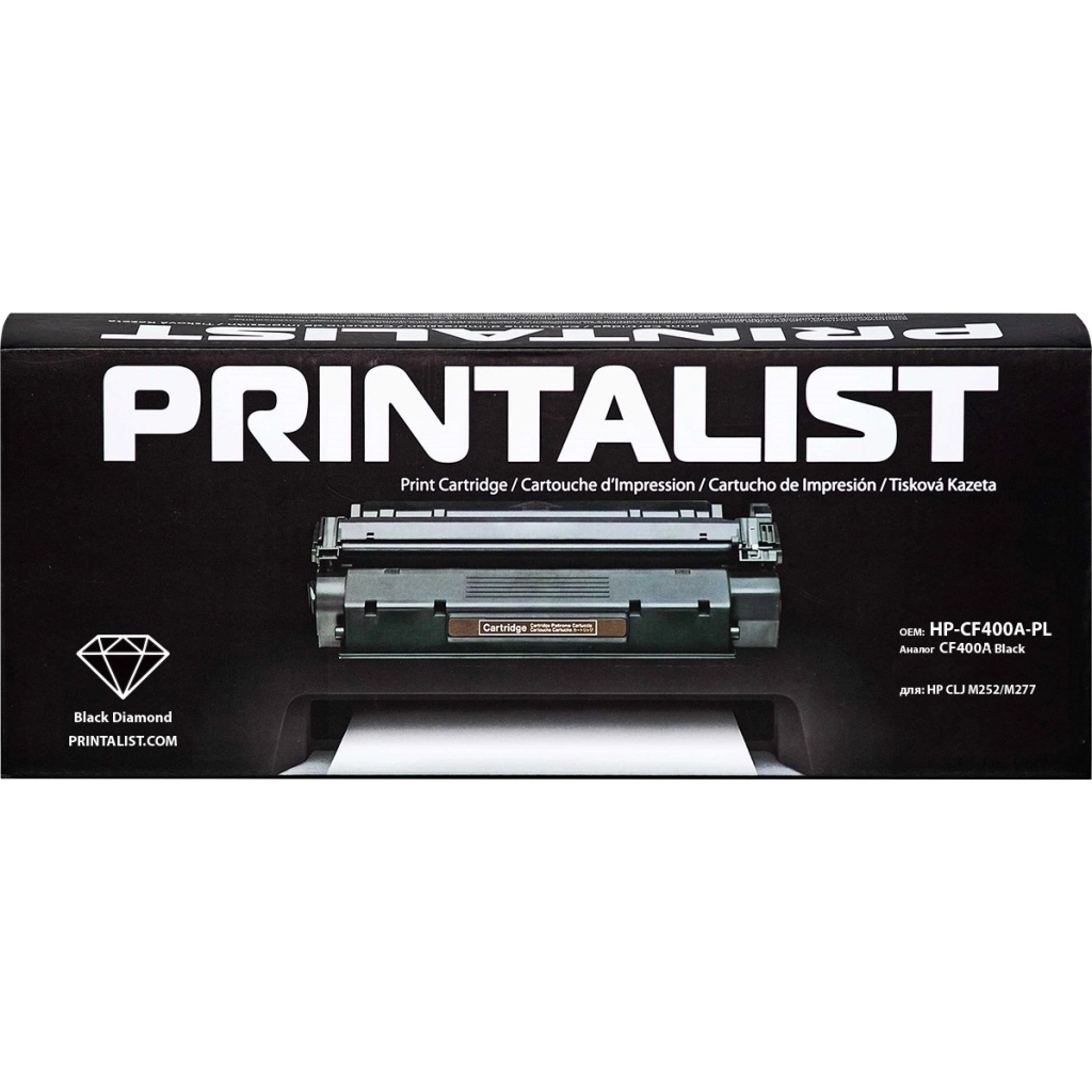 Картридж Printalist HP LJ M252/M277 CF400A Black (HP-CF400A-PL) Картридж Printalist HP LJ M252/M277 CF400A Black (HP-CF400A-PL)
