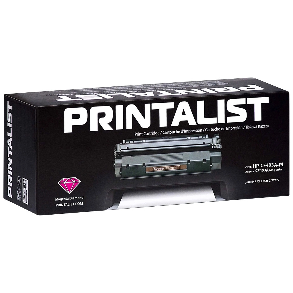 Картридж Printalist HP LJ M252/M277 CF403A Magenta (HP-CF403A-PL) - 1 Картридж Printalist HP LJ M252/M277 CF403A Magenta (HP-CF403A-PL) - 1