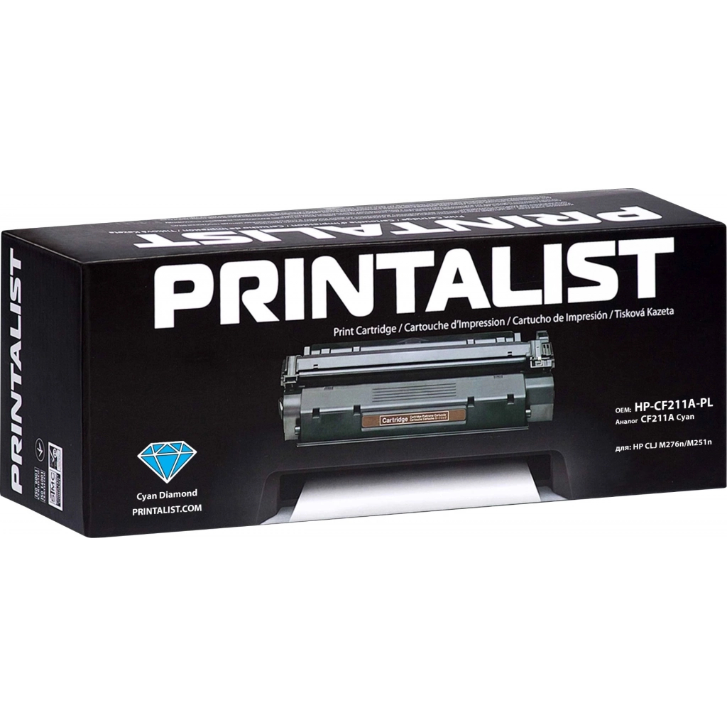 Картридж Printalist HP CLJ M276n/M251n/ CF211A Cyan (HP-CF211A-PL) - 1 Картридж Printalist HP CLJ M276n/M251n/ CF211A Cyan (HP-CF211A-PL) - 1