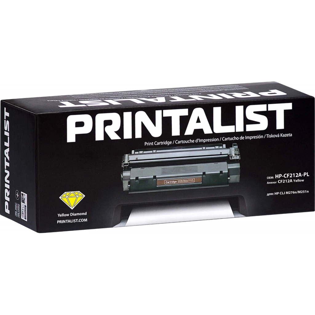 Картридж Printalist HP CLJ M276n/M251n/ CF212A Yellow (HP-CF212A-PL) - 1 Картридж Printalist HP CLJ M276n/M251n/ CF212A Yellow (HP-CF212A-PL) - 1