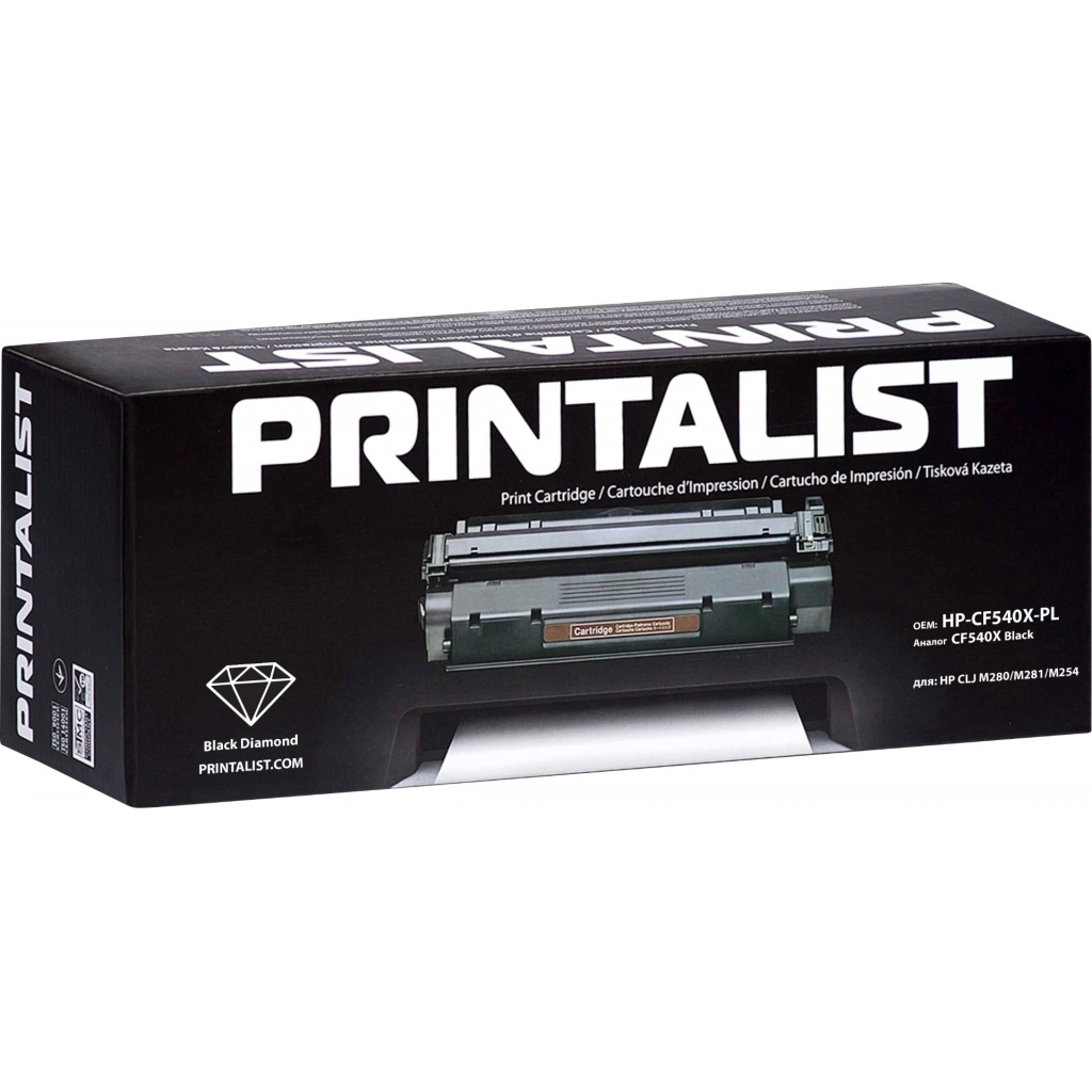 Картридж Printalist HP CLJ M280/M281/M254/ CF540X Black (HP-CF540X-PL) - 1 Картридж Printalist HP CLJ M280/M281/M254/ CF540X Black (HP-CF540X-PL) - 1