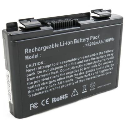 Аккумулятор для ноутбука Asus K50 10,8V 5200mAh Grand-X (A32-F82-5200)