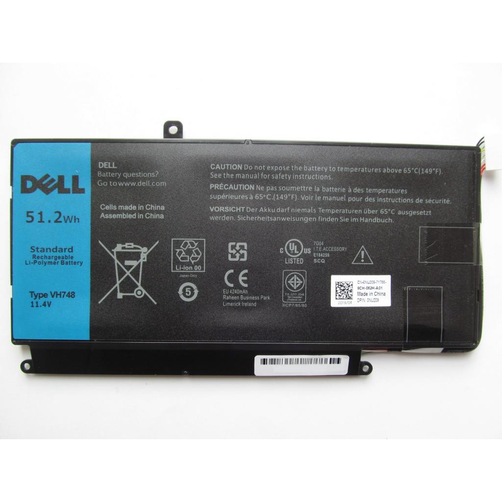 Аккумулятор для ноутбука Dell Dell Vostro 5470 VH748 51.2Wh (4500mAh) 6cell 11.4V Li-ion (A41997) - 2