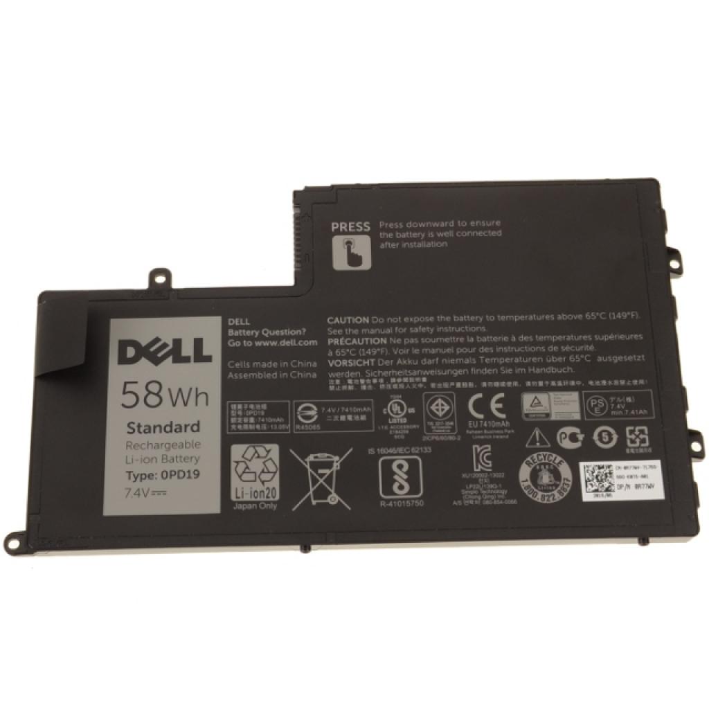 Аккумулятор для ноутбука Dell Inspiron 15-5547 0PD19, 58Wh (7600mAh), 4cell, 7.4V, Li-ion (A47306) - 2 Аккумулятор для ноутбука Dell Inspiron 15-5547 0PD19, 58Wh (7600mAh), 4cell, 7.4V, Li-ion (A47306) - 2