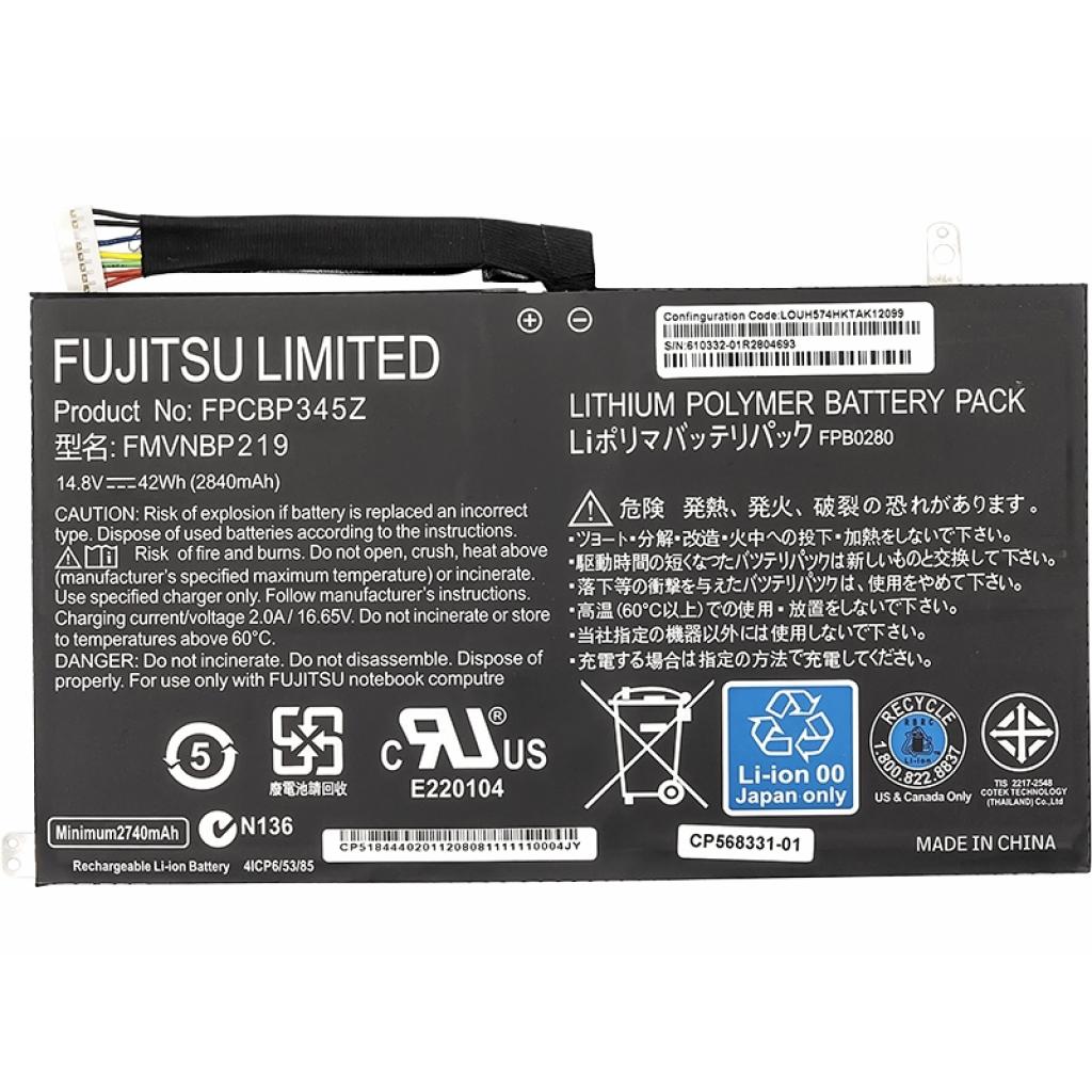 Аккумулятор для ноутбука Fujitsu LifeBook UH552, UH572 (FPCBP345Z) 14.8V 2840mAh (NB450114) - 1