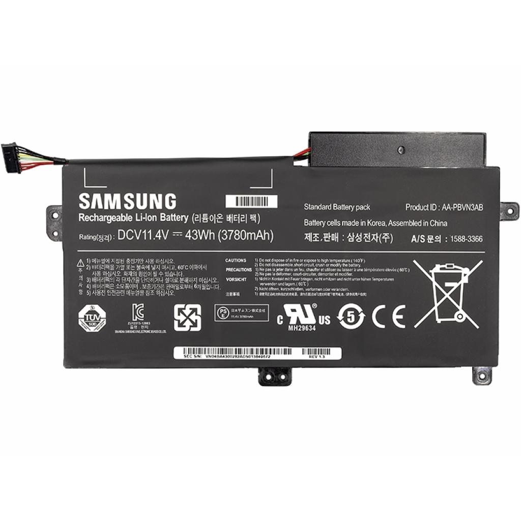 Аккумулятор для ноутбука Samsung 370R (AA-PBVN3AB) 11.4V 43Wh PowerPlant (NB490080) - 1