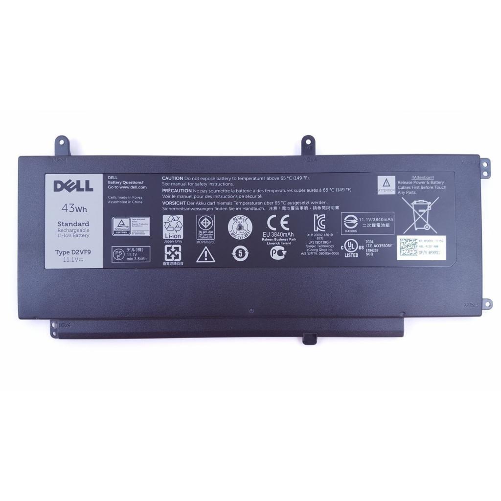 Аккумулятор для ноутбука Dell Inspiron 15-7547 D2VF9, 43Wh (3840mAh), 3cell, 11.1V, Li-ion (A47199) - 2