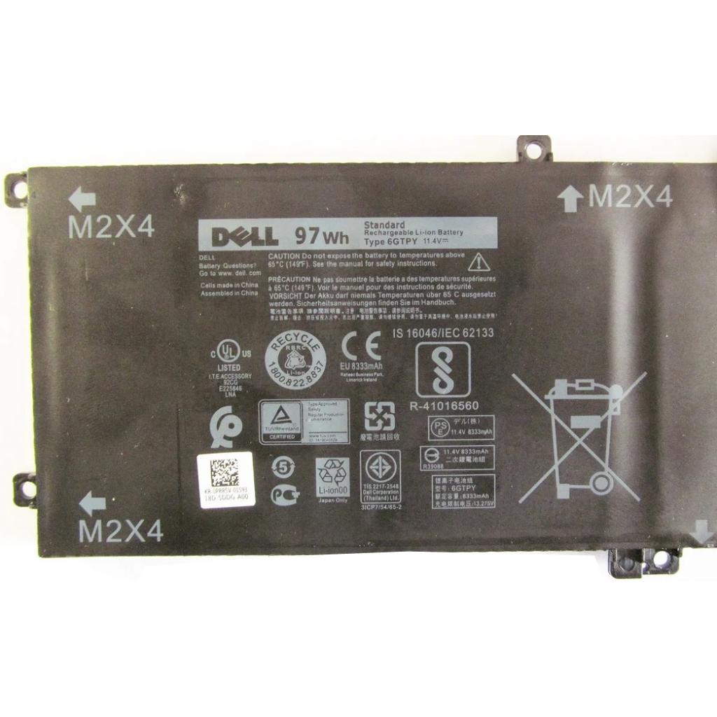 Аккумулятор для ноутбука Dell XPS 15-9560 (long) 6GTPY, 97Wh (8083mAh), 6cell, 11.4V (A47391) - 1 Аккумулятор для ноутбука Dell XPS 15-9560 (long) 6GTPY, 97Wh (8083mAh), 6cell, 11.4V (A47391) - 1