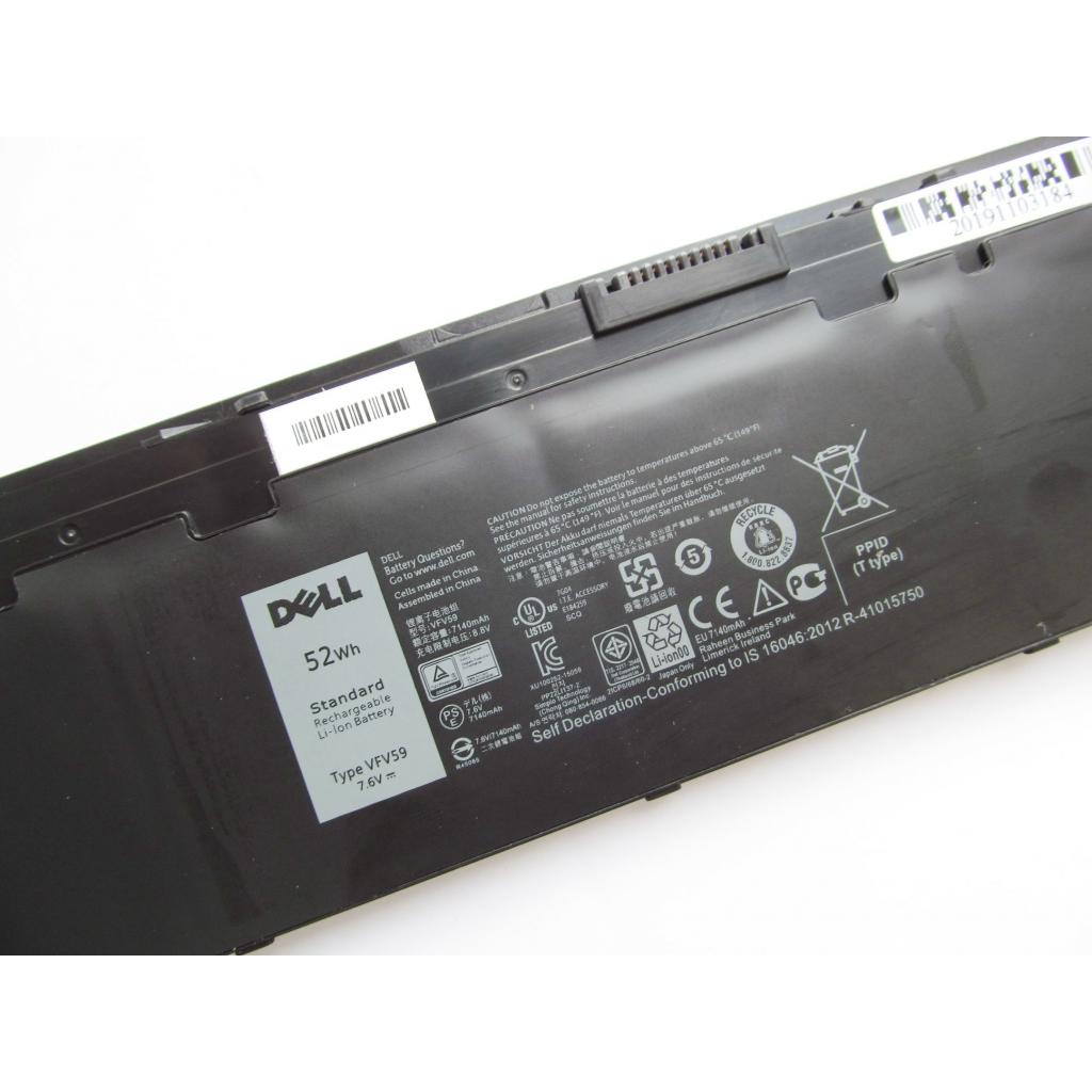 Аккумулятор для ноутбука Dell Latitude E7250 VFV59, 52Wh (7140mAh), 4cell, 7.6V, Li-ion (A47466)